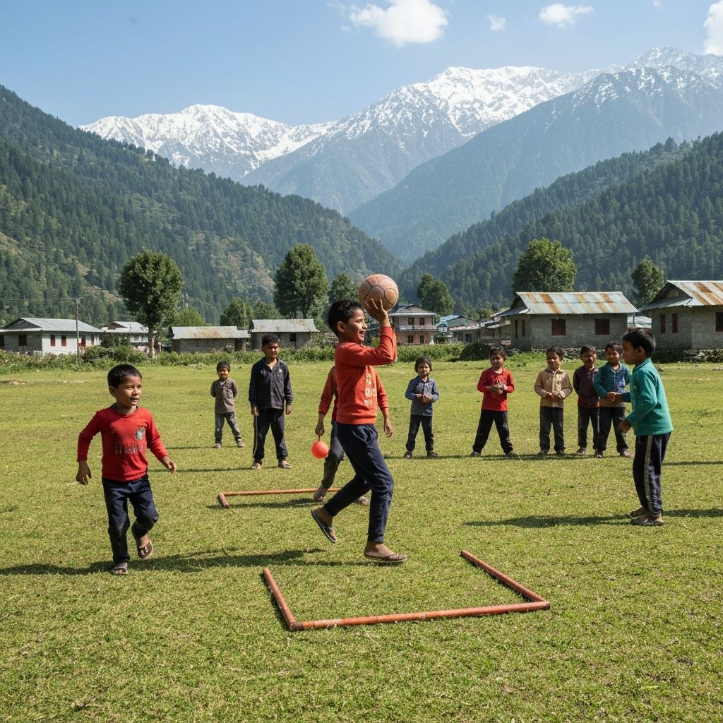 Sports event in the village